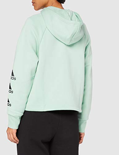 adidas W Stacked FZ HD Sweatshirt, Mujer, Green Tint, S