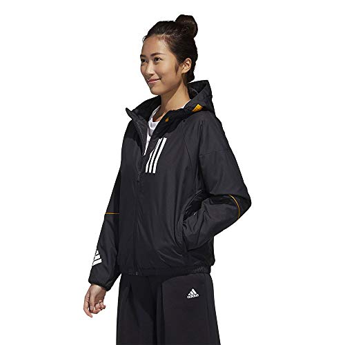 adidas W.N.D. Chaqueta, Mujer, Negro/ Blanco, 32