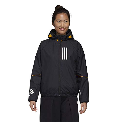 adidas W.N.D. Chaqueta, Mujer, Negro/ Blanco, 32