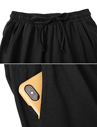 Aiboria Pantalon Chandal Mujer, 100% Algodón Largos Moda Casuales Pantalones Deportivos para Mujer Yoga Fitness Jogger Gimnasio Deportes