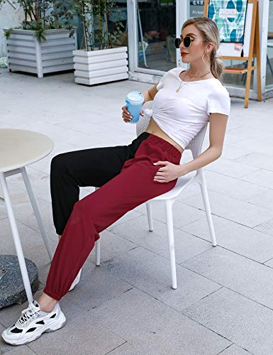 Aiboria Pantalones Deportivos Casuales para Mujer, Mujeres Largas Pantalones Chandal Patchwork Color De Retazos para Ropa Deportiva y de Moda Dos Colores Pantalón De Chándal