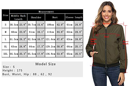 Aibrou Chaqueta Bomber Mujer,Cazadora Moto Jacket Mujer,Casual Uniforme Beisbol con Cremallera,Jacket Bomber Style (Vino Rojo, XXL)