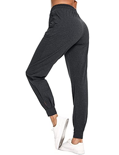 Aibrou Pantalon Chandal Mujer Largos Pantalones de Deporte Yoga Fitness Jogger