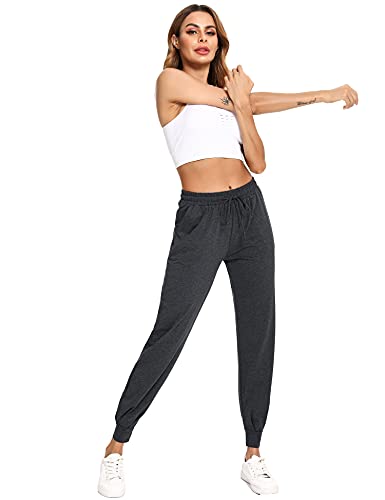 Aibrou Pantalon Chandal Mujer Largos Pantalones de Deporte Yoga Fitness Jogger