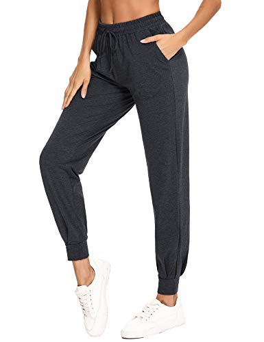 Aibrou Pantalon Chandal Mujer Largos Pantalones de Deporte Yoga Fitness Jogger