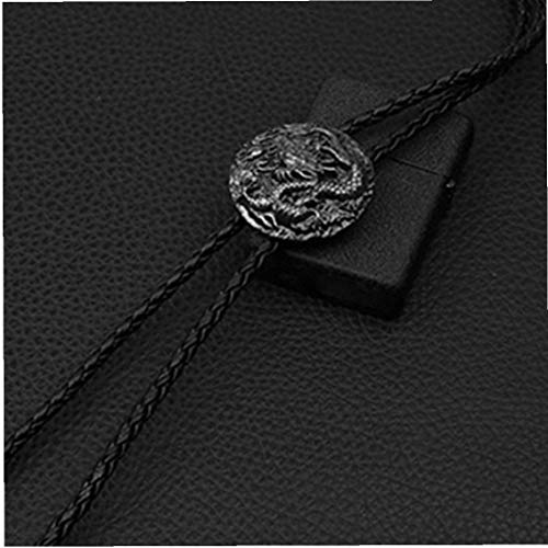Aisoway Forma Ajustable Bolo Tie Redondo Hecho a Mano Collar Occidental del Vaquero del Lazo del Dragón Chino Decoración Corbata para Hombres De Las Mujeres