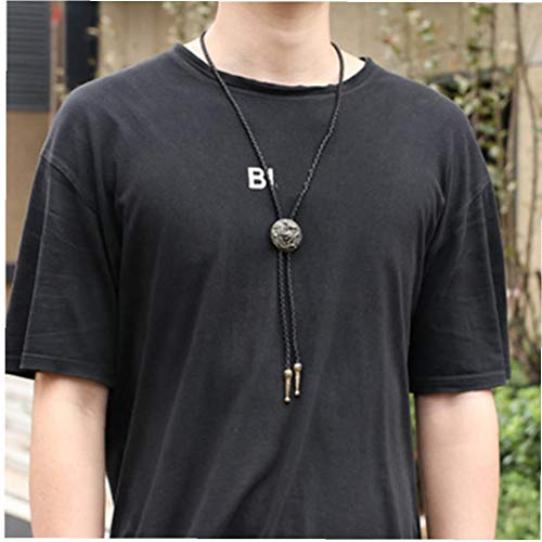 Aisoway Forma Ajustable Bolo Tie Redondo Hecho a Mano Collar Occidental del Vaquero del Lazo del Dragón Chino Decoración Corbata para Hombres De Las Mujeres