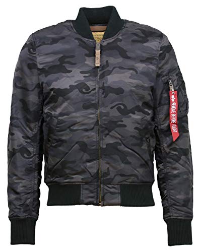 ALPHA INDUSTRIES Flight Jacket|MA-1 VF 59 Chaqueta Bomber, Verde (Dark Green 257), S para Hombre