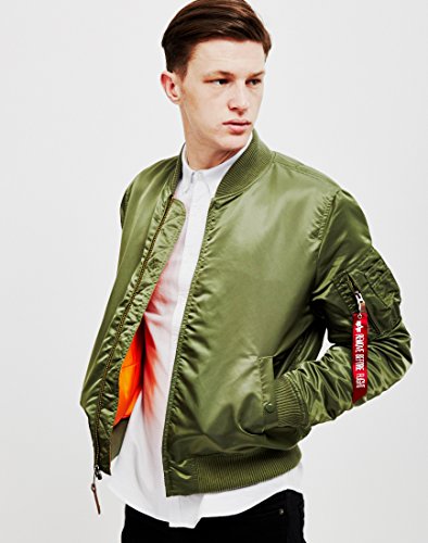 ALPHA INDUSTRIES Flight Jacket|MA-1 VF 59 Chaqueta, Verde (Sage Green 01), M para Hombre