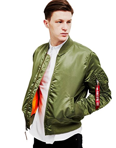 ALPHA INDUSTRIES Flight Jacket|MA-1 VF 59 Chaqueta, Verde (Sage Green 01), M para Hombre
