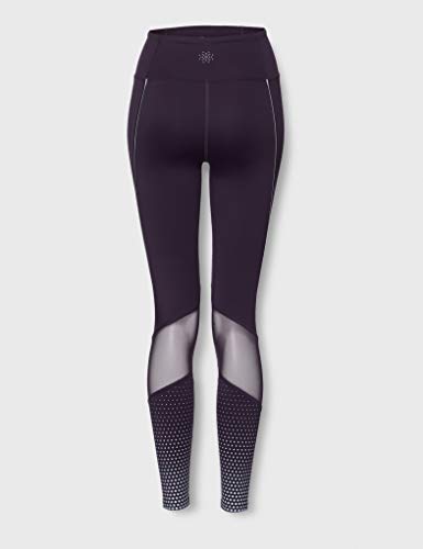 Amazon Brand - AURIQUE Leggings de running moldeadores de cintura alta para mujer, Morado (Nightshade), 40, Label:M