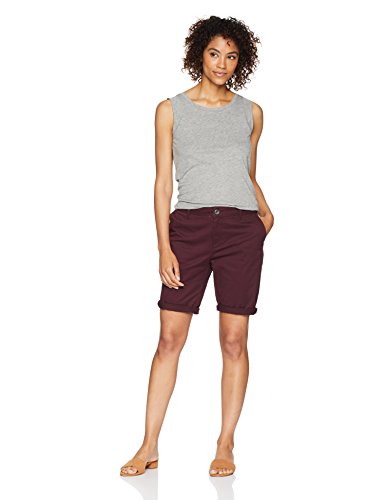 Amazon Essentials 10" Inseam Solid Bermuda Short Shorts, Burgundy, 40-42