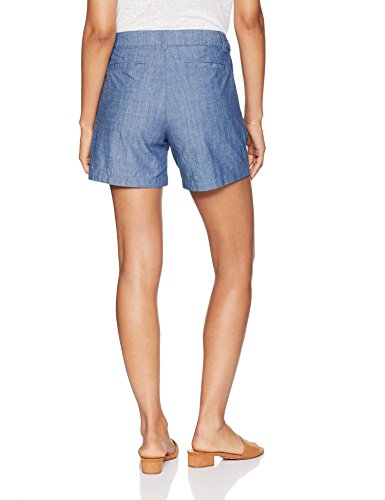Amazon Essentials 5" Inseam Solid Chino Short Pantalones Cortos Informales para mujer, Chambray, (48 EU)