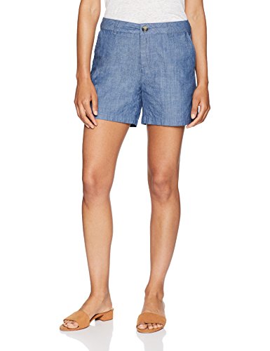 Amazon Essentials 5" Inseam Solid Chino Short Pantalones Cortos Informales para mujer, Chambray, (48 EU)