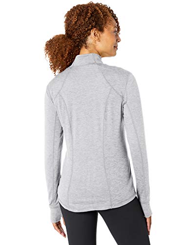 Amazon Essentials Brushed Tech Stretch Full-Zip Jacket Sweaters, Gris (Grey Space Dye), US XL (EU 2XL)
