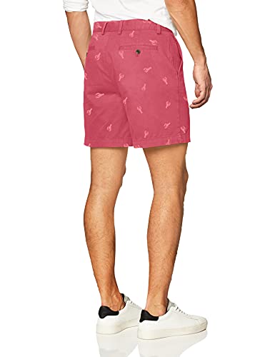 Amazon Essentials Classic Fit – Pantalón corto de corte clásico para hombre (17,8 cm), Rojo (Washed Red Lobster Was), W33''