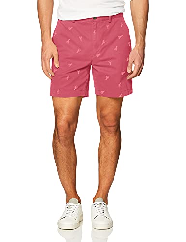 Amazon Essentials Classic Fit – Pantalón corto de corte clásico para hombre (17,8 cm), Rojo (Washed Red Lobster Was), W33''