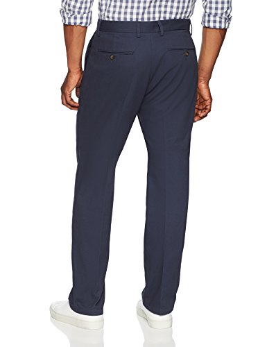 Amazon Essentials Classic-Fit Wrinkle-Resistant Flat-Front Chino Pant Pantalones, Azul (Navy), W33/L29