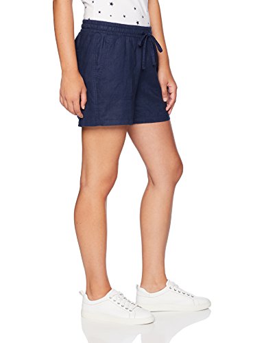 Amazon Essentials Drawstring Solid Linen Short Pantalones Cortos Informales, azul marino, XXL