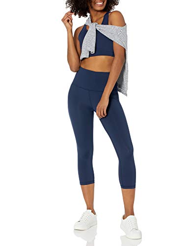 Amazon Essentials High Rise Capri Todos los días Fitness Legging Athletic-Leggings, Marino, US XL (EU 2XL)