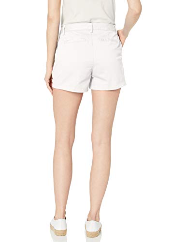Amazon Essentials – Pantalón corto chino con tiro de 8,89 cm para mujer, blanco, 2