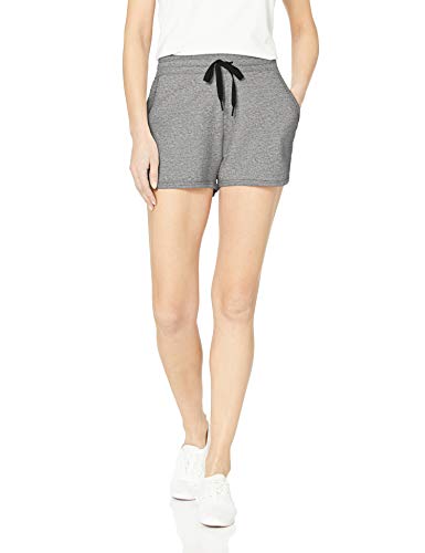 Amazon Essentials - Pantalón corto de algodón terry de color delfín para mujer, Gris (Grey Marl), US XXL (EU 3XL - 4XL)