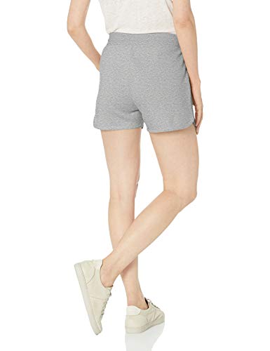 Amazon Essentials – Pantalón corto de felpa y forro para mujer, Gris (Light Grey Heather), US S (EU S - M)