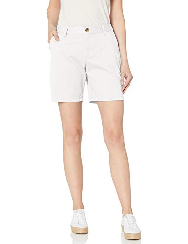 Amazon Essentials - Pantalón corto estilo chino, entrepierna 17,78 cm, para mujer, Blanco, US 12 (EU L)