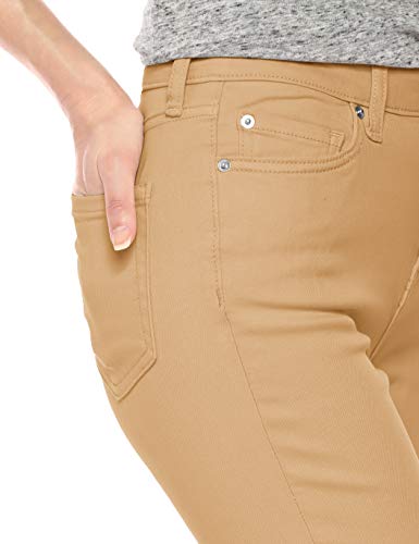 Amazon Essentials pantalón vaquero ceñido (skinny) para mujer, Caqui, 12 Regular