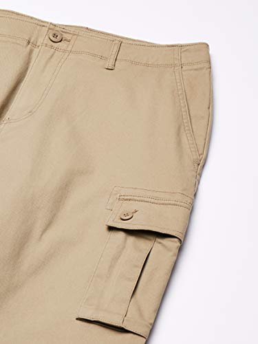 Amazon Essentials – Pantalones cargo elásticos de corte entallado para hombre, Caqui, 35W x 30L