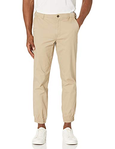 Amazon Essentials - Pantalones deportivos ajustados para hombre, Caqui, US XL (EU XL - XXL)