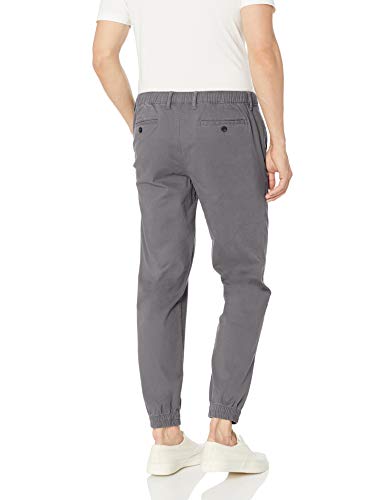 Amazon Essentials - Pantalones deportivos ajustados para hombre, Gris oscuro, US S (EU S)