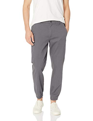Amazon Essentials - Pantalones deportivos ajustados para hombre, Gris oscuro, US S (EU S)