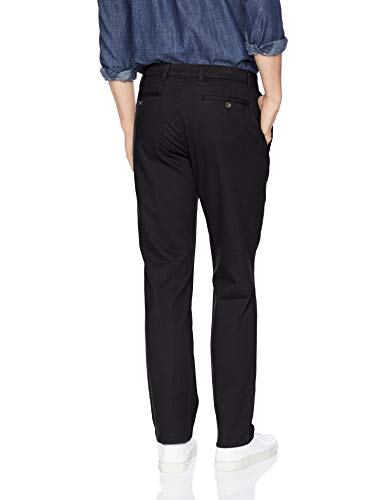 Amazon Essentials - Pantalones elásticos informales con corte recto para hombre, Negro (Black), W31 x L30