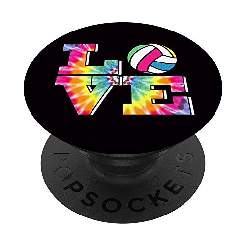 Amor por el voleibol femenino con tintes de color PopSockets PopGrip: Agarre intercambiable para Teléfonos y Tabletas