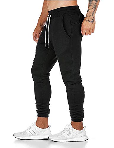 antalones de deporte Pantalones vaqueros con bolsillos Joggers Activewear Pantalones elásticos Negro Otoño Invierno