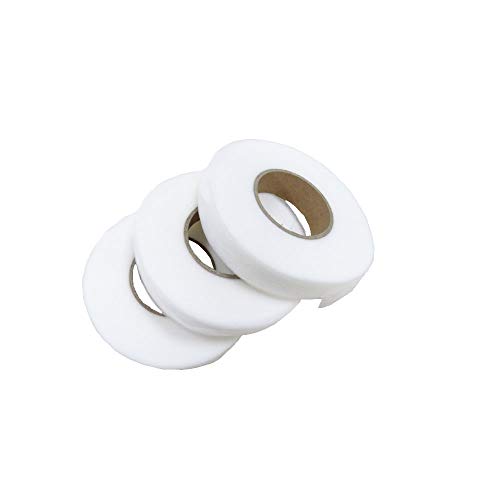 Anyasen 3 Rollos Cinta de Planchar Cinta de Dobladillo Adhesiva Cinta de Fusionar de Tela Cinta de Planchar para Cortinas Pantalones Vaqueros Cortinas y Telas (10 mm/15 mm/20 mm)