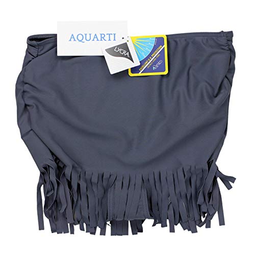 Aquarti Baño Pantalones Bikini con Mini-Falda para Mujer, Grafito, 44