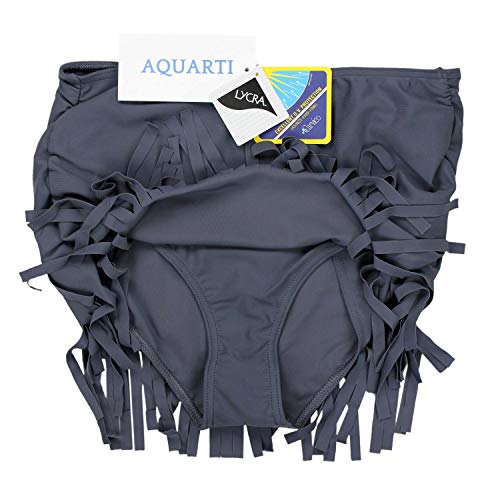 Aquarti Baño Pantalones Bikini con Mini-Falda para Mujer, Grafito, 44