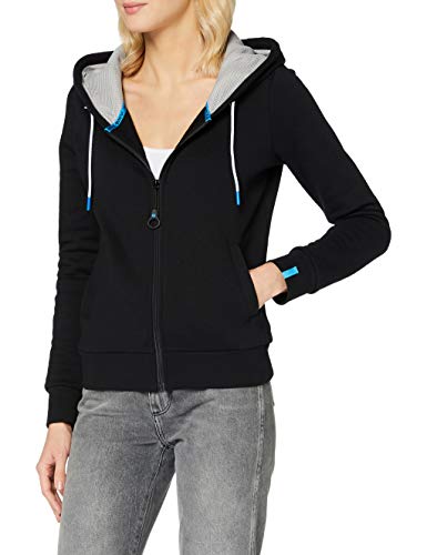 ARENA Damen Sport Kapuzen Jacke Te Chaqueta con Capucha, Mujer, Negro, Extra-Small