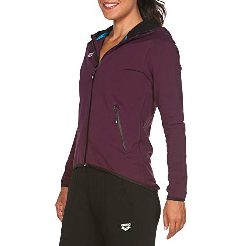 Arena W Hooded F/Z Jacket Chaqueta con Capucha Mujer Gym, Red Wine, L