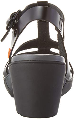 Art Rotterdam, Zapatos de tacón con Punta Abierta Mujer, Negro (Black Black), 40 EU