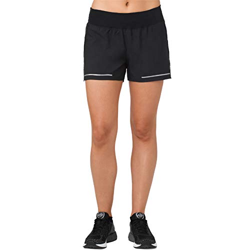 ASICS 154532-0904 Shorts, Negro, L para Mujer