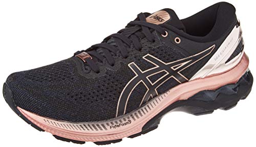Asics Gel-Kayano 27 Platinum, Road Running Shoe Mujer, Black/Rose Gold, 38 EU