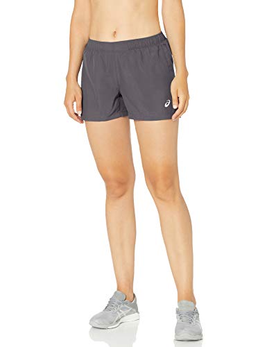 ASICS Silver 4” Short Pantalones Cortos, Gris Oscuro, Large para Mujer