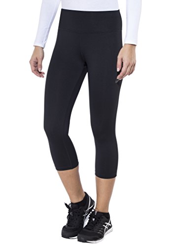 ASICS Spiral Mallas 3/4, Mujer, Negro (Performance Black), L