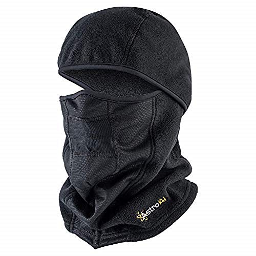 AstroAI Pasamontañas para Moto Invierno,Balaclava Pasamontañas Multifuncional de Esquí Ciclismo Dafunna Tamaño Universal para Mujeres Hombres (Negro)