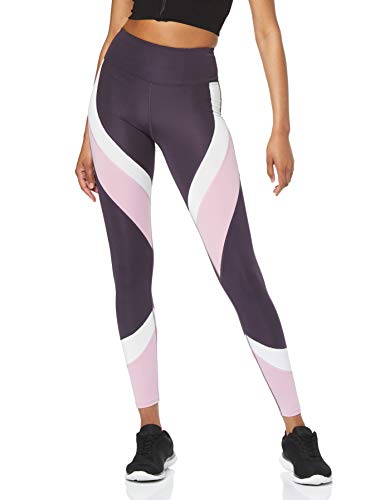 Aurique Leggings deportivos para Mujer, Morado (Nightshade/White/Mauve Mist), S