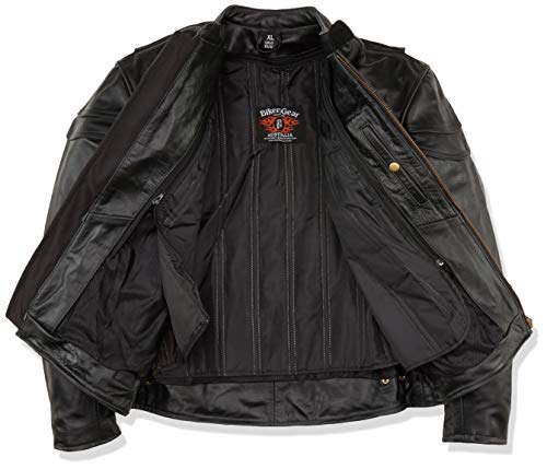 Australian Bikers Gear Chaqueta Sturgis Monza de moto para hombre en cuero con Protecciones TALLA XL