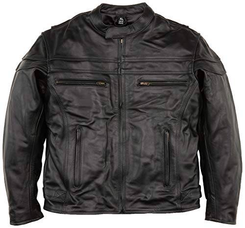 Australian Bikers Gear Chaqueta Sturgis Monza de moto para hombre en cuero con Protecciones TALLA XL